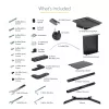 StarTech.com Mobilus televizoriaus stovas ant ratukų 37-70 colių VESA ekranams (70 kg) – TV stovas su lentyna ir saugojimo skyriumi – Sukamas/pakreipiamas ekranas – Universalus TV laikiklis ant ratų