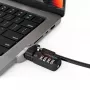 Compulocks Ledge Lock adapteris, skirtas MacBook Pro 14 col. M1 M2 M3, sidabrinis