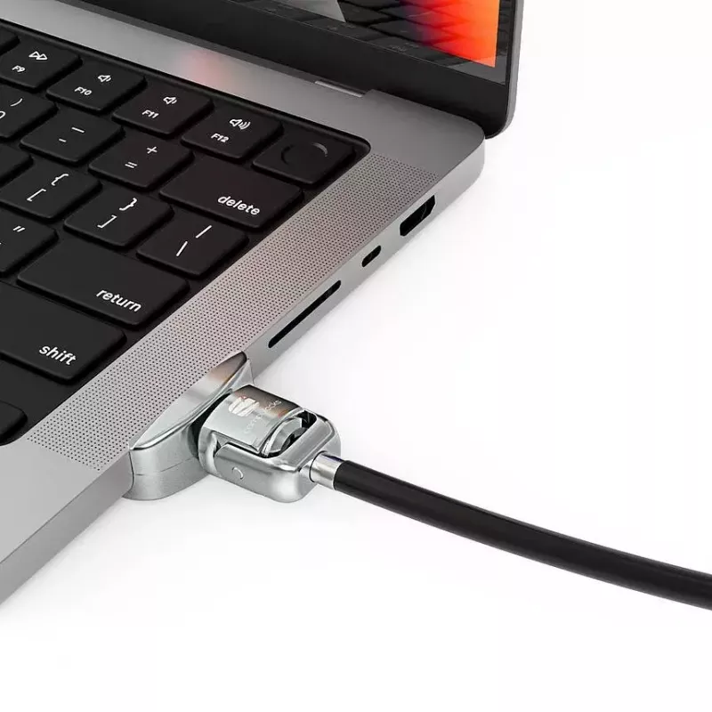 Compulocks Ledge Lock adapteris MacBook Pro 14 col. M1 M2 M3 su raktiniu kabelio spynu, sidabrinis