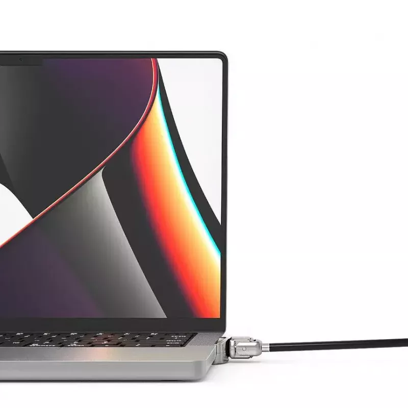 Compulocks Ledge Lock adapteris MacBook Pro 14 col. M1 M2 M3 su raktiniu kabelio spynu, sidabrinis