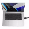 Compulocks Ledge Lock adapteris MacBook Pro 16 colių M1 M2 M3 su kombinuotu kabelio užraktu sidabrinis