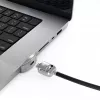 Compulocks Ledge Lock Adapter, skirtas MacBook Pro 16 colių M1 M2 M3, raktinis kabelio užraktas, sidabrinis