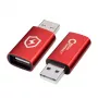 Microconnect MC-AAADAP-SC lyties keitiklis USB A raudonas
