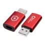 MicroConnect MC-ACADAP-SC USB A į USB C lyties keitiklis raudonas