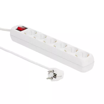 MicroConnect MC-GRU00615WS 6 lizdų ilgintuvas 1,5 m baltas