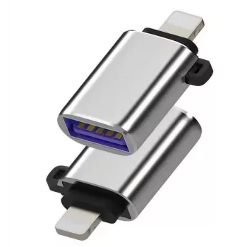 Microconnect MC-LIGHTUSB3 lyties keitiklis Lightning USB A sidabrinis