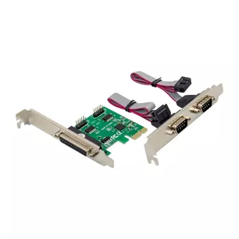 MicroConnect MC-PCIE-MCS1P2S vidinė PCIe sąsajos plokštė su vienu lygiagrečiu (DB25) ir dviem nuosekliais (DB9) prievadais