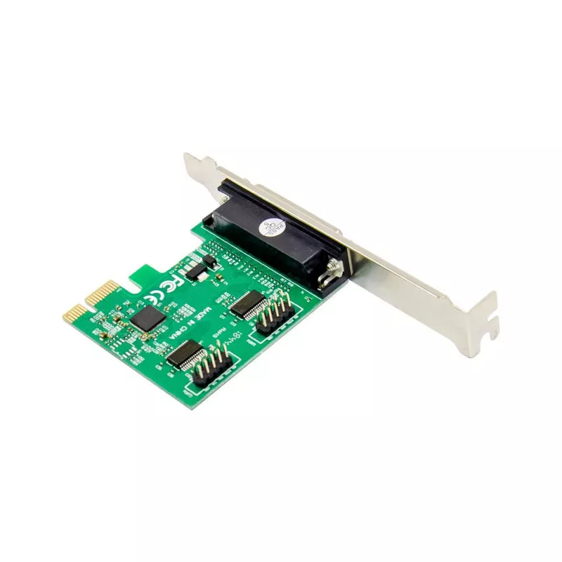 MicroConnect MC-PCIE-MCS1P2S vidinė PCIe sąsajos plokštė su vienu lygiagrečiu (DB25) ir dviem nuosekliais (DB9) prievadais