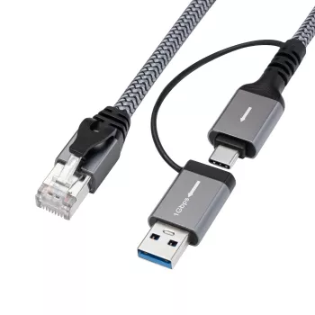 Microconnect CAT6 FTP adapterio laidas USB-A / USB-C į RJ45, 1 m