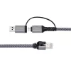 Microconnect CAT6 RJ45 FTP į USB A-C adapterio laidas, 5 m