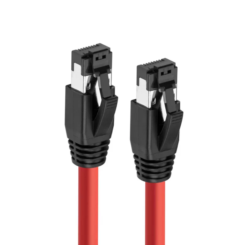 MicroConnect MC-SFTP8005R tinklo kabelis Raudonas 0.5 m Cat8.1 S/FTP (S-STP)