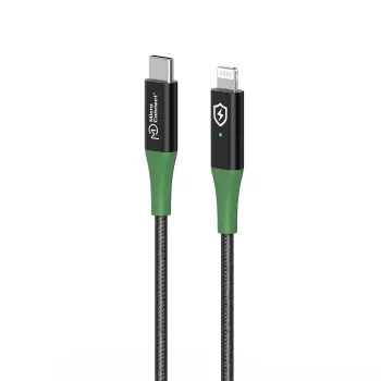 MicroConnect MC-SMART USB C-L-2 Lightning laidas 2 m Juoda, Žalia