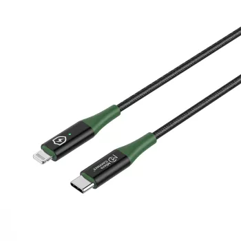 MicroConnect MC-SMART USB C-L-2 Lightning laidas 2 m Juoda, Žalia