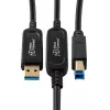 Microconnect MC-USB3.0AB15OP aktyvus optinis USB laidas USB 3.2 Gen 2 (3.1 Gen 2) 15 m USB A USB B juodas