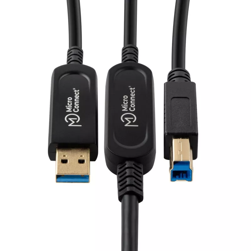 Microconnect MC-USB3.0AB15OP aktyvus optinis USB laidas USB 3.2 Gen 2 (3.1 Gen 2) 15 m USB A USB B juodas