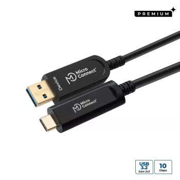 Microconnect MC-USB3.2CA5OP USB 3.2 Gen 2 aktyvus optinis laidas 5 m USB A / USB C juodas