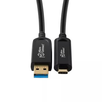 Microconnect MC-USB3.2CA5OP USB 3.2 Gen 2 aktyvus optinis laidas 5 m USB A / USB C juodas
