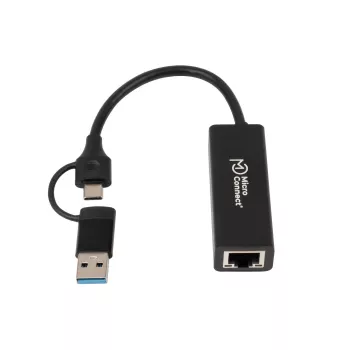MicroConnect MC-USBACNET1G USB-C į RJ-45 adapteris 0,2 m juodas