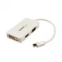 StarTech.com kelioninis A/V adapteris: 3-in-1 Mini DisplayPort į VGA, DVI arba HDMI keitiklis – baltas