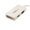 StarTech.com kelioninis A/V adapteris: 3-in-1 Mini DisplayPort į VGA, DVI arba HDMI keitiklis – baltas