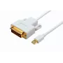 Microconnect MDPDVI2 vaizdo kabelio adapteris 2 m DVI-D mini DisplayPort Baltas