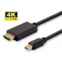 MicroConnect MDPHDMI2B-4K vaizdo kabelio adapteris 2 m Mini DisplayPort → HDMI A (standartinis) juodas