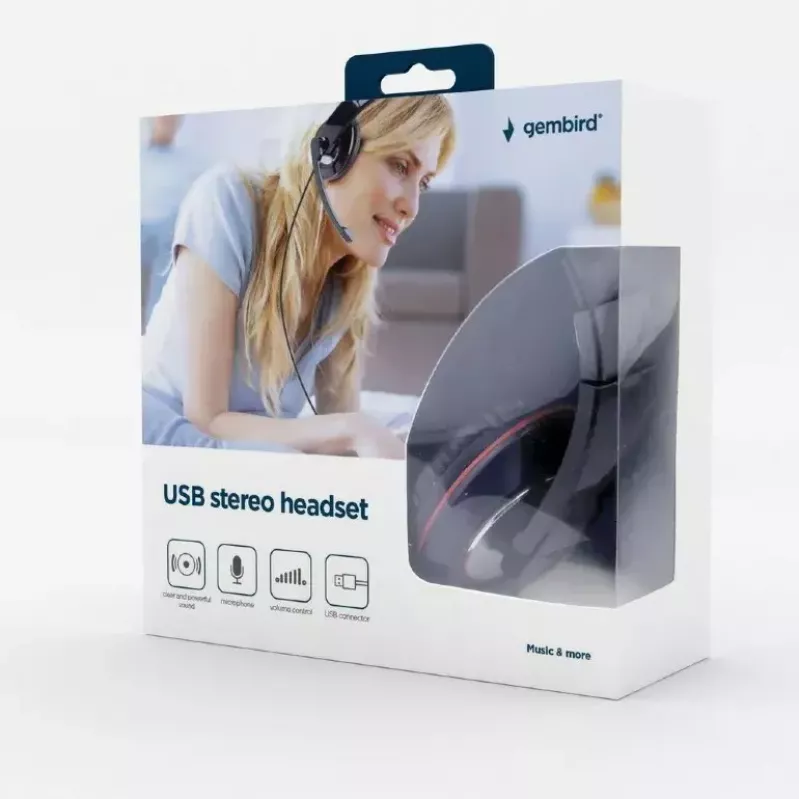 Ausinės Gembird MHS-U-001 USB laidinės