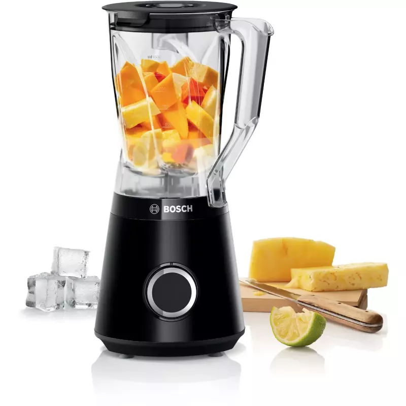 Stalo blenderis Bosch Serie 4 MMB6141B — 1200 W, 1,5 l Tritan indas, 2 greičiai, ledo smulkinimas, juodas