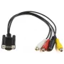 Microconnect MONGGSV vaizdo kabelio adapteris 0,3 m VGA (D-Sub) RCA + S-Video juodas