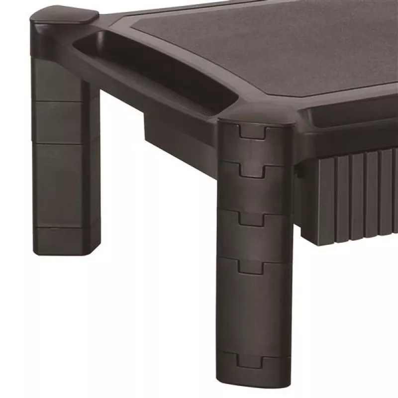StarTech.com MONSTADJD – Reguliuojamo aukščio monitoriaus stovas su stalčiumi, laisvai pastatomas, 10 kg, 33–81,3 cm, juodas