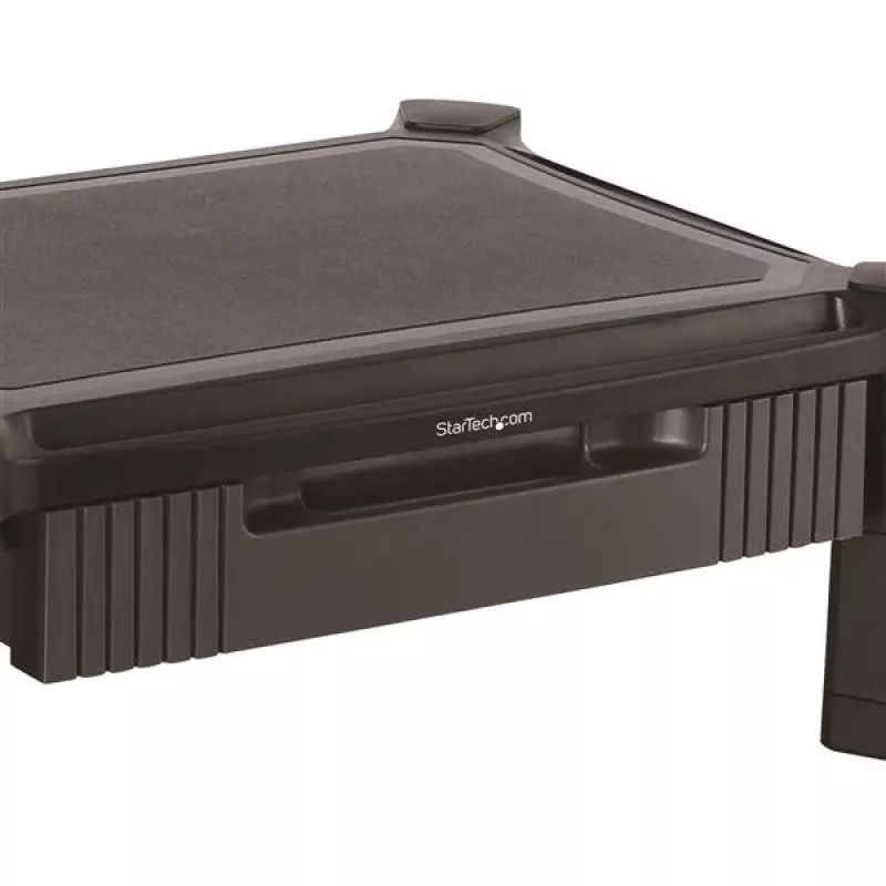 StarTech.com MONSTADJD – Reguliuojamo aukščio monitoriaus stovas su stalčiumi, laisvai pastatomas, 10 kg, 33–81,3 cm, juodas