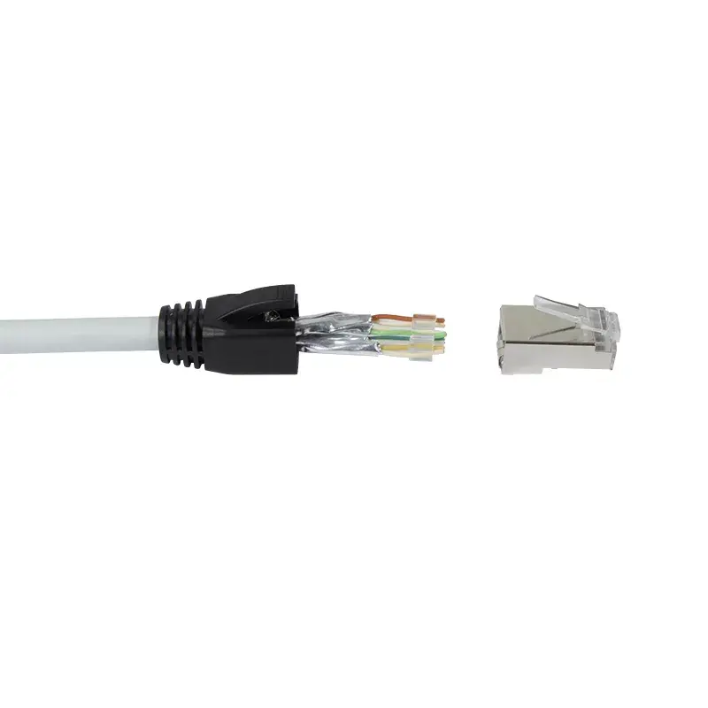 RJ-45 jungtis LogiLink MP0070 (Cat.6A, 10 Gbps, sidabrinė, 50 vnt.)