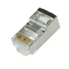 RJ-45 jungtis LogiLink MP0070 (Cat.6A, 10 Gbps, sidabrinė, 50 vnt.)