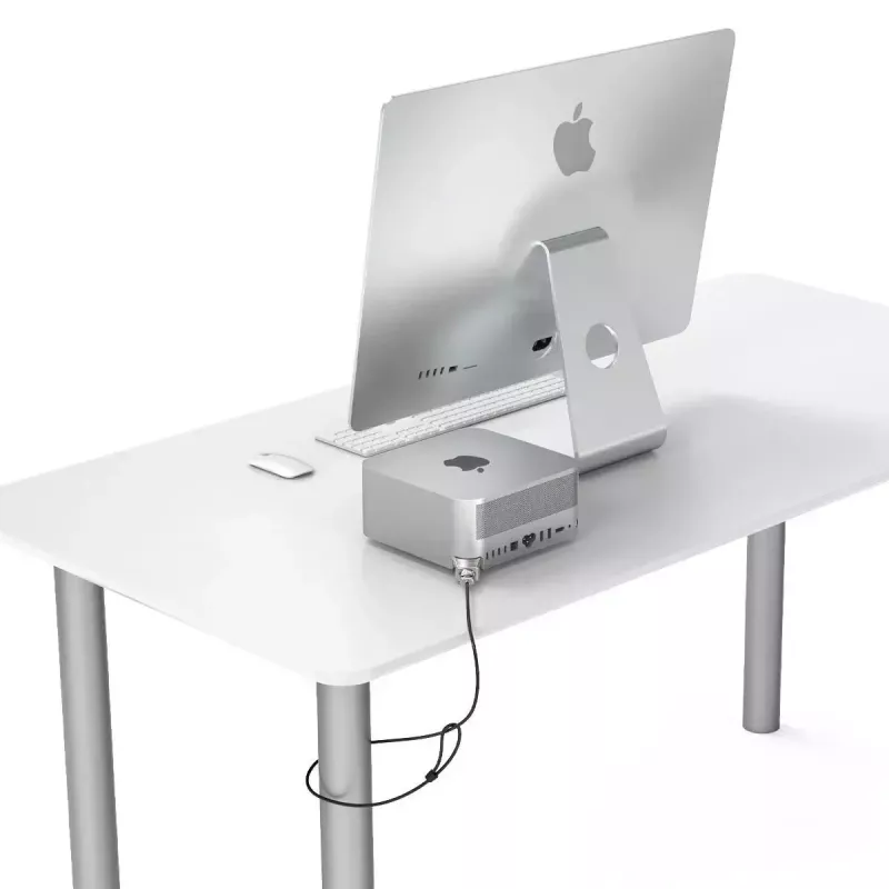 Compulocks Mac Studio Ledge Lock Adapter rakinamas kabelio spynos adapteris sidabrinis