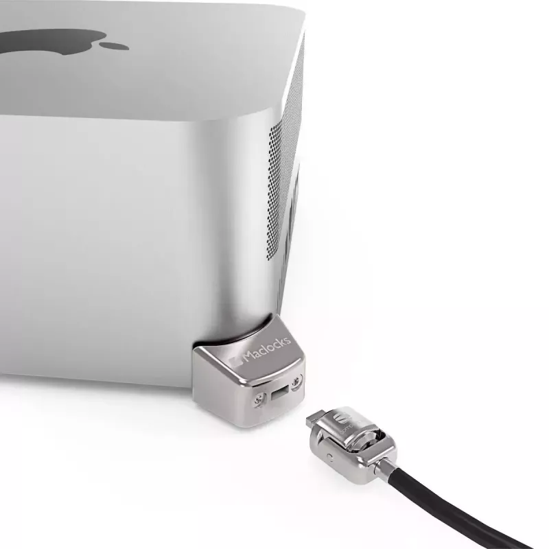 Compulocks Mac Studio Ledge Lock Adapter rakinamas kabelio spynos adapteris sidabrinis