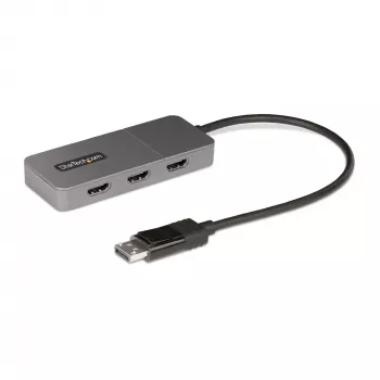 StarTech.com 3 prievadų MST šakotuvas – DisplayPort į 3x HDMI, trys 4K 60Hz monitoriai, DP 1.4 kelių monitorių vaizdo adapteris, 30 cm įmontuotas kabelis, maitinamas per USB, tik Windows