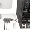 StarTech.com 3 prievadų MST šakotuvas – DisplayPort į 3x HDMI, trys 4K 60Hz monitoriai, DP 1.4 kelių monitorių vaizdo adapteris, 30 cm įmontuotas kabelis, maitinamas per USB, tik Windows