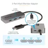 StarTech.com 3 prievadų MST šakotuvas – DisplayPort į 3x HDMI, trys 4K 60Hz monitoriai, DP 1.4 kelių monitorių vaizdo adapteris, 30 cm įmontuotas kabelis, maitinamas per USB, tik Windows