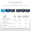 StarTech.com 3 prievadų MST šakotuvas – DisplayPort į 3x HDMI, trys 4K 60Hz monitoriai, DP 1.4 kelių monitorių vaizdo adapteris, 30 cm įmontuotas kabelis, maitinamas per USB, tik Windows
