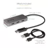 StarTech.com 3 prievadų MST šakotuvas – DisplayPort į 3x HDMI, trys 4K 60Hz monitoriai, DP 1.4 kelių monitorių vaizdo adapteris, 30 cm įmontuotas kabelis, maitinamas per USB, tik Windows