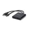 StarTech.com 2 prievadų kelių monitorių adapteris – Mini DisplayPort į 2x DisplayPort MST šakotuvas – dviguba 4K 30Hz – vaizdo skirstytuvas išplėstiniam darbalaukiui Windows kompiuteriuose – mDP 1.2 į 2x DP