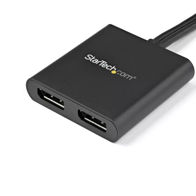 StarTech.com 2 prievadų kelių monitorių adapteris – Mini DisplayPort į 2x DisplayPort MST šakotuvas – dviguba 4K 30Hz – vaizdo skirstytuvas išplėstiniam darbalaukiui Windows kompiuteriuose – mDP 1.2 į 2x DP