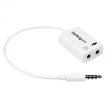 Adapteris ausinėms StarTech.com White 3,5 mm 4 pozicijų į 2x 3 pozicijų M/F