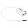 Adapteris ausinėms StarTech.com White 3,5 mm 4 pozicijų į 2x 3 pozicijų M/F