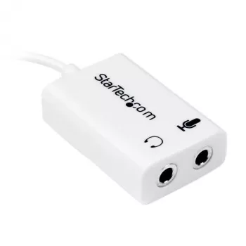Adapteris ausinėms StarTech.com White 3,5 mm 4 pozicijų į 2x 3 pozicijų M/F