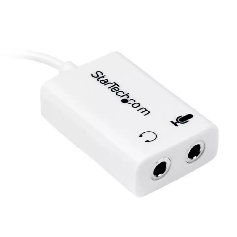 Adapteris ausinėms StarTech.com White 3,5 mm 4 pozicijų į 2x 3 pozicijų M/F