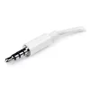Adapteris ausinėms StarTech.com White 3,5 mm 4 pozicijų į 2x 3 pozicijų M/F