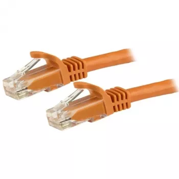 StarTech.com 15 m CAT6 Ethernet kabelis - oranžinis CAT 6 Gigabit Ethernet laidas - 250 MHz 100 W PoE RJ45 UTP tinklo/jungiamasis laidas be užkablių, su įtempimo mažinimu, individualiai išbandytas