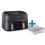 Oro gruzdintuvė Philips 3000 serijos NA352/04 9L 2750W Dvigubas krepšelis