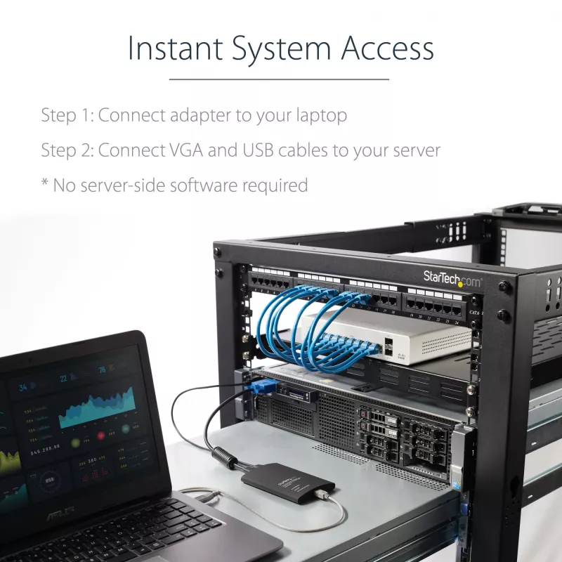 StarTech.com USB avarinės konsolės adapteris su failų perkėlimu ir vaizdo įrašymu
